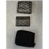 Image 2 : GOYARD PARIS LEATHER WALLET AND ID HOLDER SET AND ZIPPERED RFID LEATHER WALLET