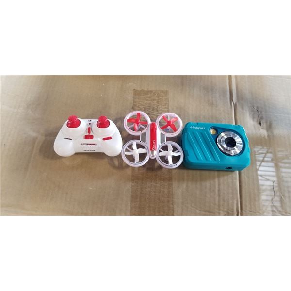 LITEHAWK NEON MINI DRONE AND POLAROID ISO48 WATERPROOF DIGITAL CAMERA
