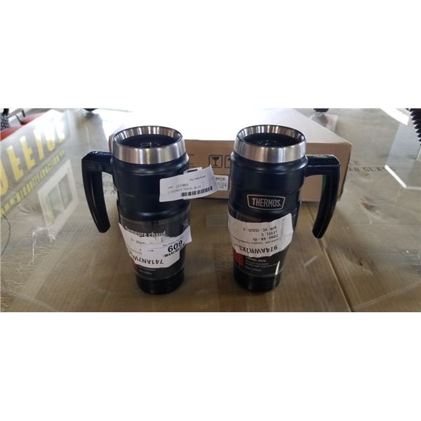 2 THERMOS TRAVEL MUGS