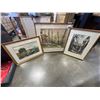 Image 1 : 3 ANTIQUE WATERCOLORS ART