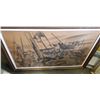 Image 2 : 2 FRAMED SHIP SCENES 50" X 33', 35" X 28" ART