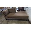 Image 1 : BROWN FABRIC CHAISE, GOOD CLEAN CONDITION