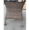 Image 3 : NEW RATANA 42 X 42 OUTDOOR BAR HEIGHT PATIO TABLE WITH TEMPERED GLASS TOP RETAIL $699 USD