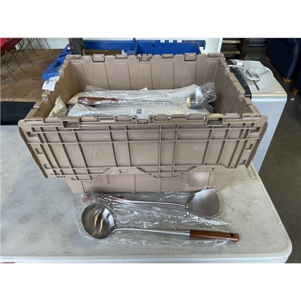 TOTE OF NEW WOK TOOLS