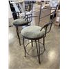 Image 2 : PAIR OF CAST SWIVEL BAR STOOLS