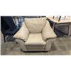 Image 1 : BEIGE LEATHER ARM CHAIR
