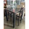 Image 1 : BAR HEIGHT TABLE WITH 4 CHAIRS 2 ARE NEW IN BOX