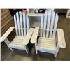 Image 1 : TWO WHITE ADRIONDACK DECK CHAIRS