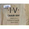 Image 3 : VIVO BLACK 2 IN 1 FOOTREST AND ERGONOMIC DESK STOOL