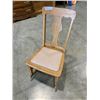 Image 3 : ANTIQUE ROCKING CHAIR AND DECORATIVE PILLOW