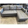 Image 1 : GREY FABRIC SOFA WITH MOVABLE CHAISE LOUNGE