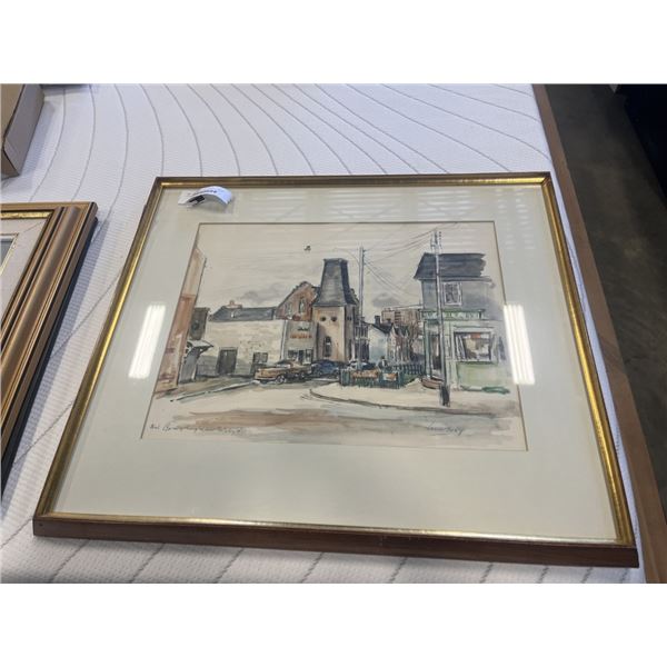 LOUIS DOBRY WATERCOLOR SCENE SIGNED ART