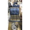 Image 1 : TWO BLACK LEATHER BAR STOOLS