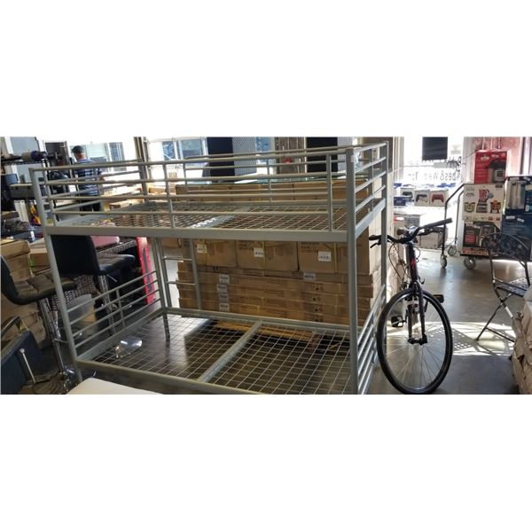 METAL BUNK BED SINGLE OVER SINGLE