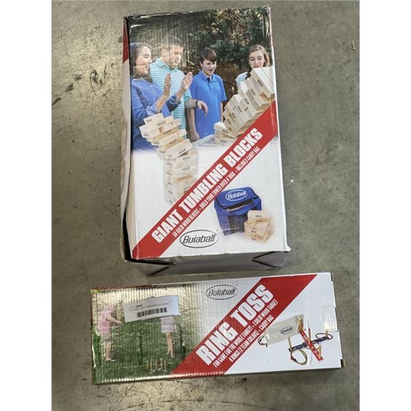 BOLABALL GIANT TUMBLER BLOCKS AND RING TOSS YARD GAMES