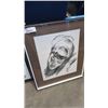 Image 2 : SIGNED TOTUBALINT "ILLANES" BLACK AND WHITE WITH LOUIS DOBRY CHARCOAL SKETCH ART