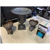 Image 1 : BRASS VASE, 2 CAST IRON SQUIRRELS AND SUPER MATCH LIGHT
