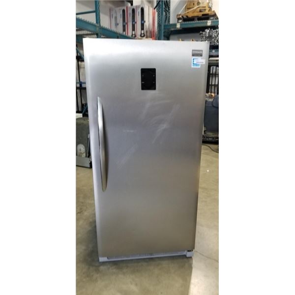 FRIGIDAIRE GALLERY FRIDGE WITH STAINLESS STEEL FINISH, GOOD WORKING CONDITION