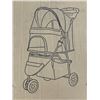 Image 2 : VIVO BLACK THREE WHEEL PET STROLLER