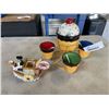 Image 1 : ICE CREAM SERVING TRAY AND STEAM BOAT WILLIE PORCELAIN FIGURE