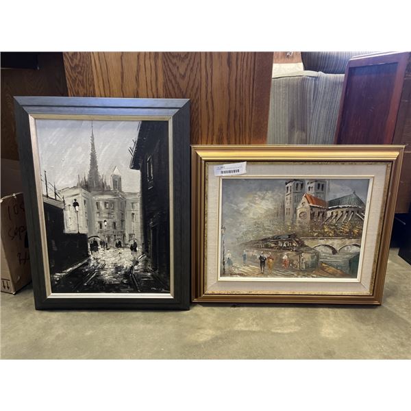 BURNETTE AND UNKNOWN OIL ON CANVAS ART