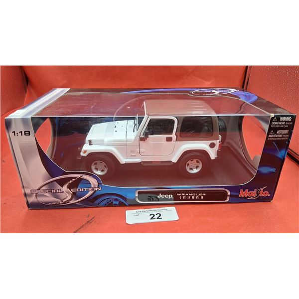 NIB 1:18 scale Jeep Wrangler Sahara die cast
