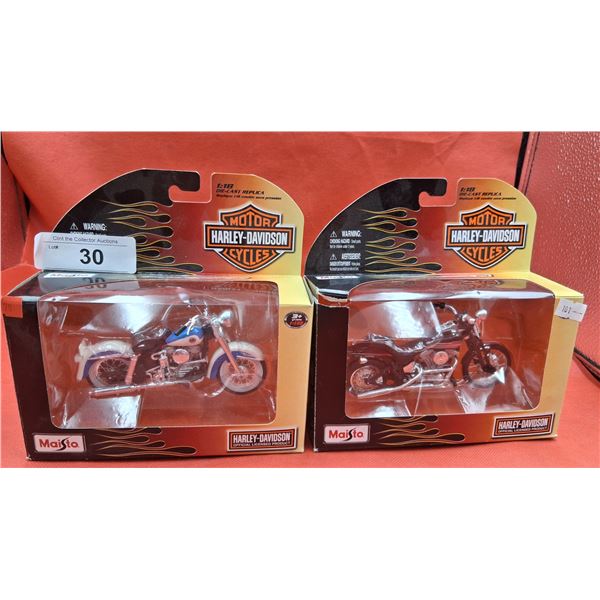 2 NIB die cast Harleys 1:18 scale
