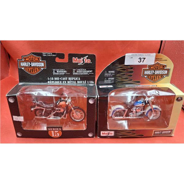 2 NIB die cast Harleys 1:18 scale