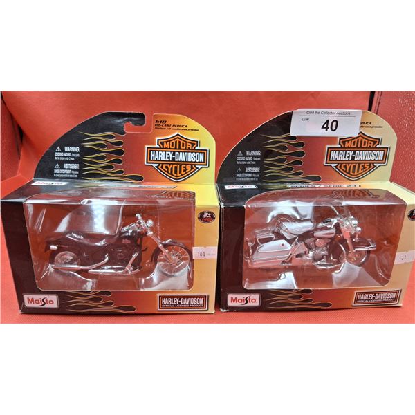 2 NIB die cast Harleys 1:18 scale