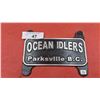 Image 1 : Vintage car club plaque Ocean Idlers 7"x3"