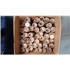 Image 1 : Box of 44 tubes of vintage milk bottle cap liners, all different styles, thousands and thousands