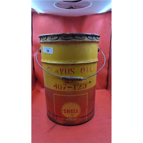 Vintage 5 gallon Shell Oil pail