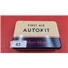 Image 1 : Old 1st Aid auto kit 1960s Johnson & Johnson, Canadian, filled with supplies