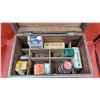 Image 2 : Military wooden 1st aid box with lock & handle, some supplies