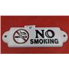 Image 1 : Vintage No Smoking metal sign 15"x5"