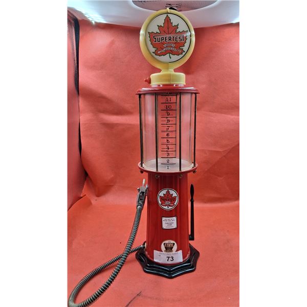 Vintage Supertest metal gas pump liquor dispenser 21"