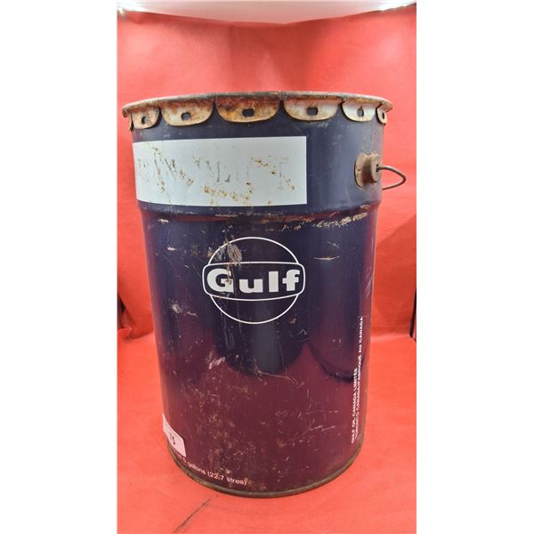 Vintage Gulf 5 gallon pail