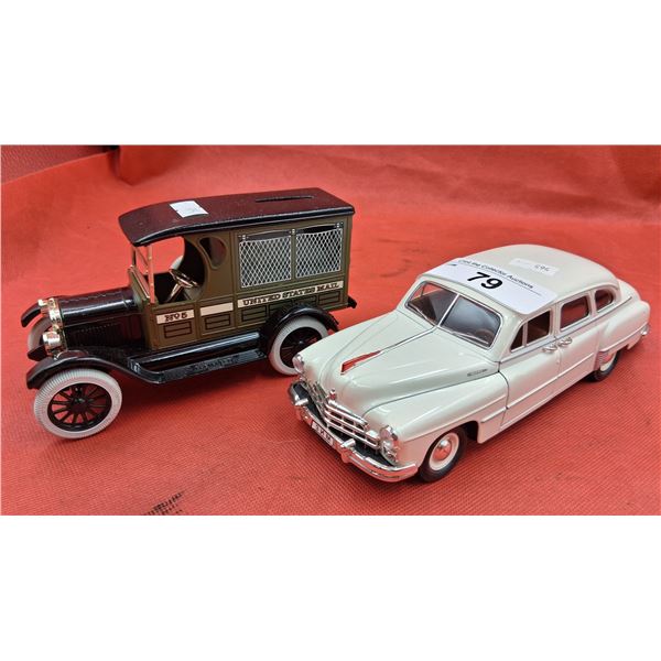 2 vintage die cast vehicles 7" & 8"