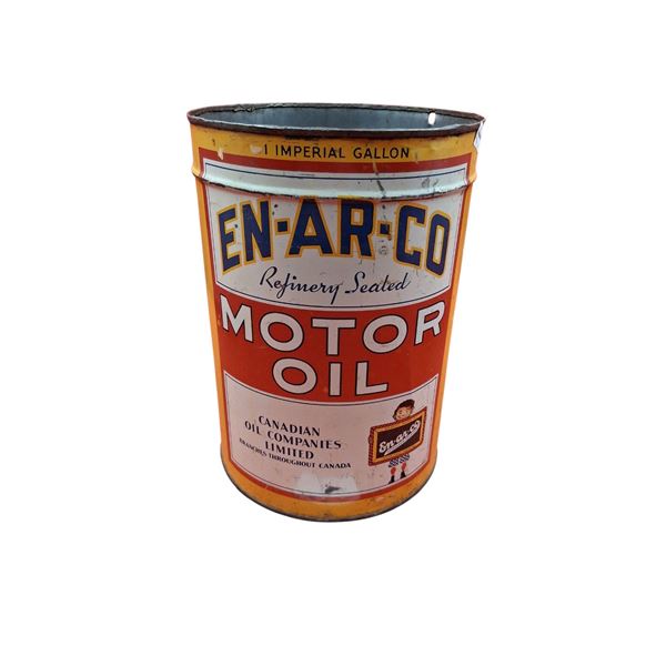 Vintage EN-AR-CO 1 gallon tin, nice graphics