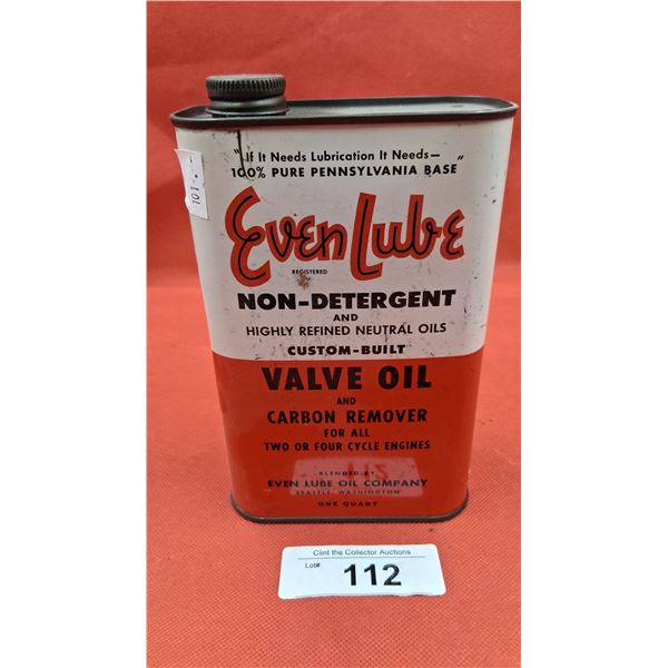 Even Lube valve oil tin 1 qt full