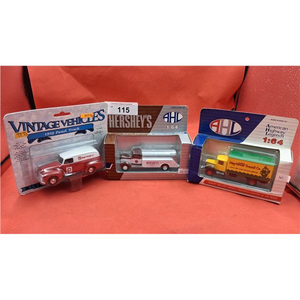 3 1:64 scale NIB tdie cast trucks