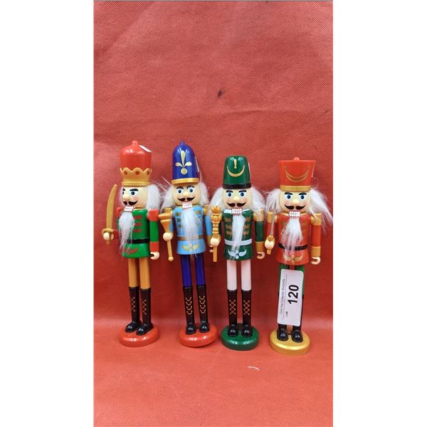 4 collectable nutcrackers 8" each