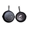 Image 1 : 2 Vintage cast iron frying pans 12" and 10"