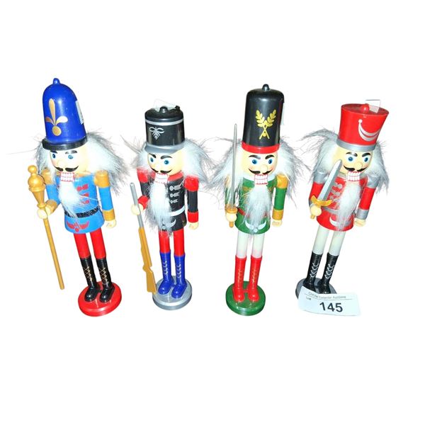 4 collectable nutcrackers 11" each