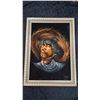 Image 1 : Rare vintage Mexican velvet painting, beautiful frame, 39"x29"