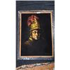 Image 1 : Rare vintage Mexican Conquistador velvet painting, nice frame, 41"x30"