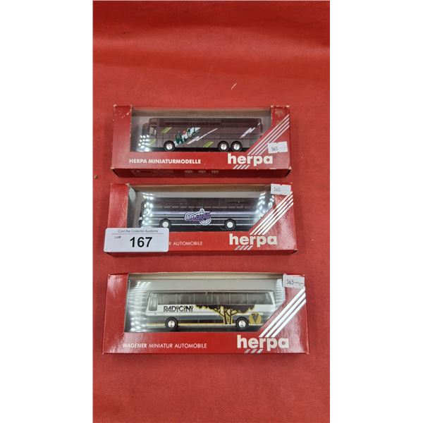 3 NIB Wagner miniature automobile buses
