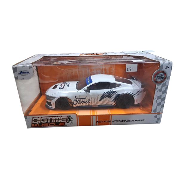 Vintage NIB 2024 Ford Mustang Dark Horse die cast car 1/24 scale long