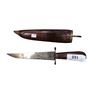 Image 2 : Vintage carving knife with wooden sheath 13"