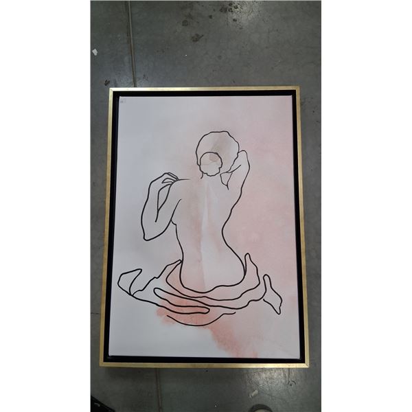 New framed canvas nude lady print